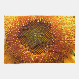 Elegant yellow sunflower towel