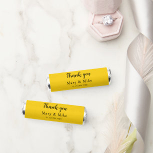 Elegant Yellow Thank You Keychain Gift Idea Breath Savers® Mints
