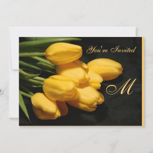 Elegant Yellow Tulip All Occasion Invitation