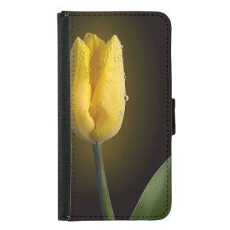 Elegant Yellow Tulip Samsung Galaxy S5 Wallet Case