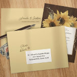 Elegant yellow, Wedding invitation Envelope<br><div class="desc">The A7 wedding invitation envelope, featuring a charming pale yellow hue, exudes a gentle warmth and elegance, perfect for setting the tone for your special day. Its back flap is adorned with the bride's and groom's names, gracefully printed in a rich dark brown script, lending a touch of personalization and...</div>