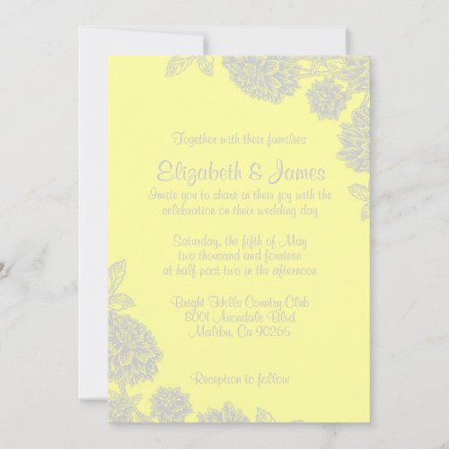 Elegant Yellow Wedding Invitations