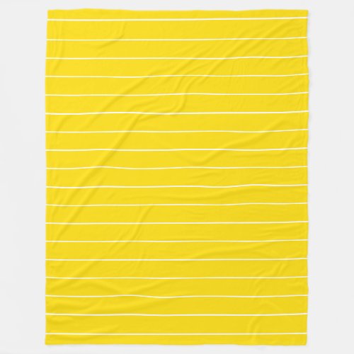 Elegant Yellow White Striped Template Trend Colors Fleece Blanket
