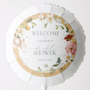 Elegant Yellow Wildflower Shower Welcome Balloon