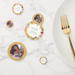 Elegant Yellow Wildflower Watercolor Bridal Shower Confetti