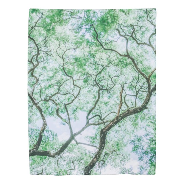 Elegant yet Spooky Leaves and Branches Duvet Cover (Front)