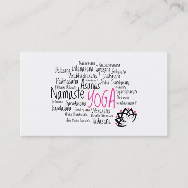 Elegant Yoga Center / Yoga Business / Teacher's Card (Front)