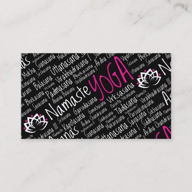 Elegant Yoga Center / Yoga Business / Teacher's Card (Front)