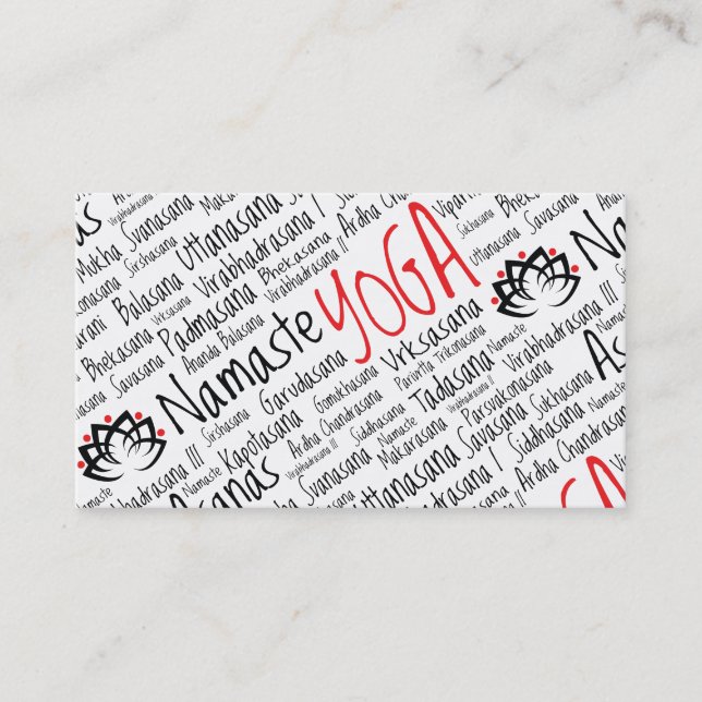 Elegant Yoga Center / Yoga Business / Teacher's Card (Front)