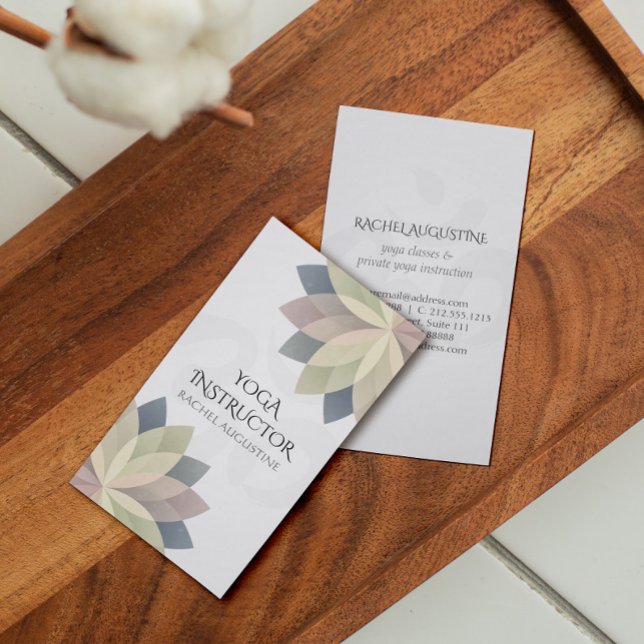 Elegant Yoga Colorful Lotus Om Symbol Mandala Business Card (Creator Uploaded)