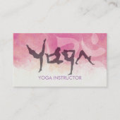 Elegant YOGA Human Alphabet Letters Om Symbol Business Card (Front)