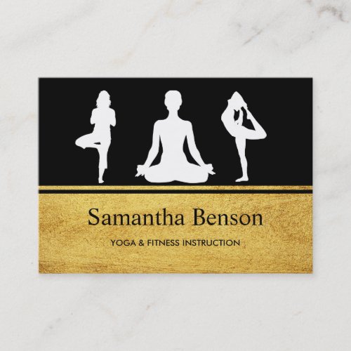 Elegant Yoga Instructor Business Card