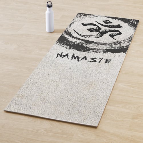 Elegant YOGA Instructor Calligraphy ZEN OM Symbol Yoga Mat