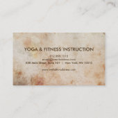 Elegant Yoga Instructor Sunset Watercolor Yoga Business Card (Back)