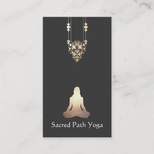 Elegant Yoga Meditation Pose Business Card