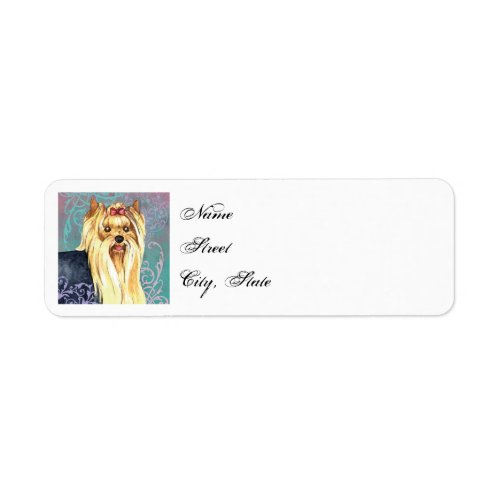 Elegant Yorkie Label