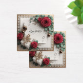 Elegant “You & Me” Gold Cursive Flat Greeting Card (Desk)