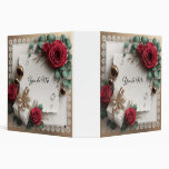 Elegant “You &amp; Me” Gold Cursive Flat Greeting Card 3 Ring Binder