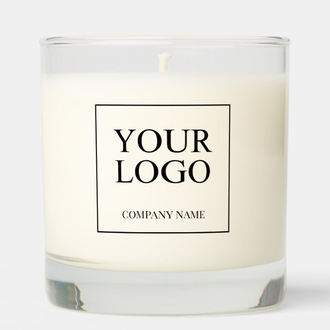 Elegant Your Logo Business Company  Scented Candle (Front)