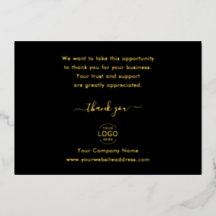 Elegant Your Own Logo Business Thank You 