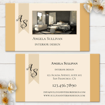 Elegant Your Photo Interior Design Business Card by sunnysites at Zazzle