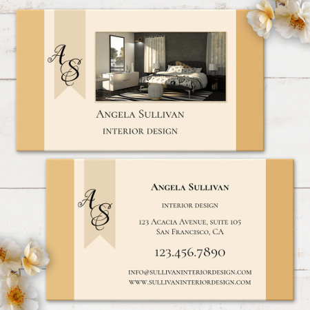 Elegant Your Photo Interior Design Business Card