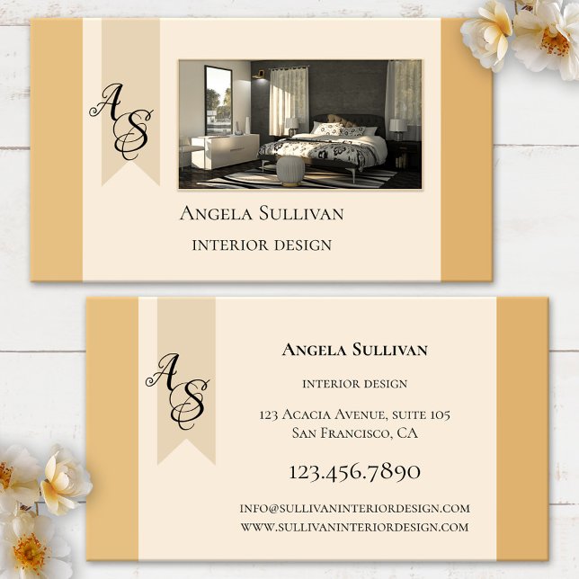 Elegant Your Photo Interior Design Business Card (Creator Uploaded)