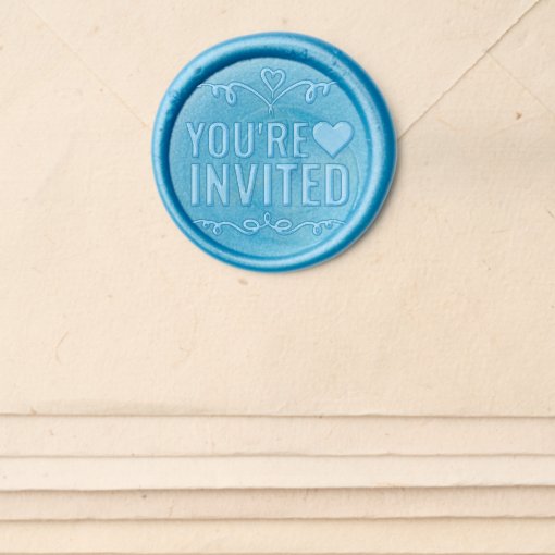 Elegant Youre Invited Party Invitation Wax Seal Sticker Zazzle