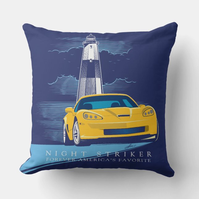 ELEGANT Z06 AUTO ART THROW PILLOW (Front)