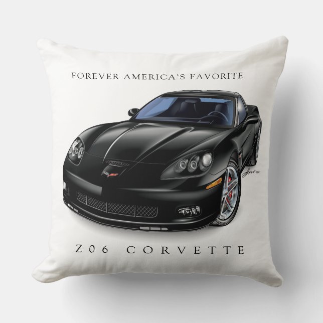 ELEGANT Z06 AUTO ART THROW PILLOW (Front)