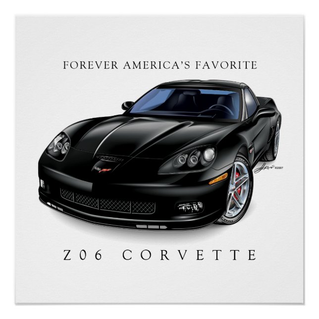 ELEGANT Z-06 VETTE ILLUSTRATION POSTER (Front)