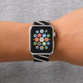 Elegant zebra apple watch band