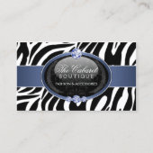 Elegant Zebra Fashion Jewelry Business Card (Front)