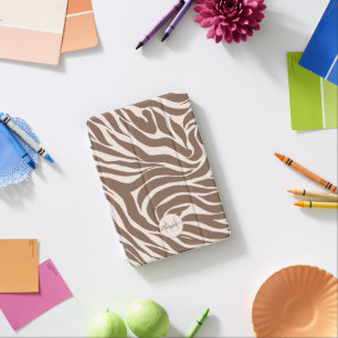 Elegant Zebra Mocha Pattern iPad Mini Cover