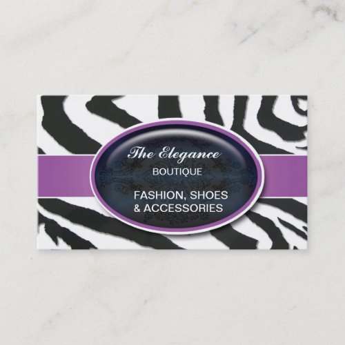 Elegant Zebra Pattern Business Cards