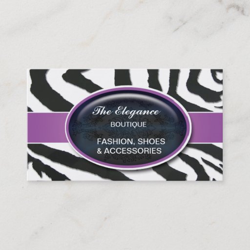 Customizable Elegant Zebra Pattern Business Cards