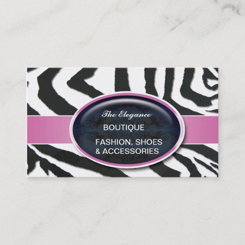 Elegant Zebra Pattern Business Cards