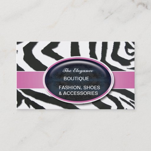 Customizable Elegant Zebra Pattern Business Cards