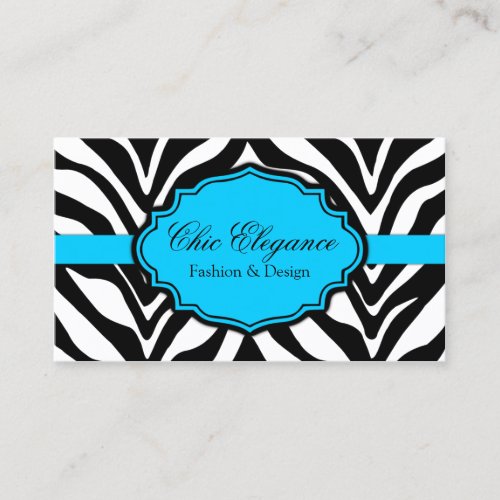 Elegant Zebra Print Business Cards
