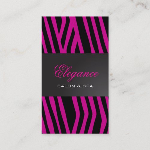 Elegant Zebra Print Business Card