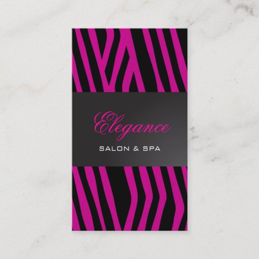 Customizable Elegant Zebra Print Business Card