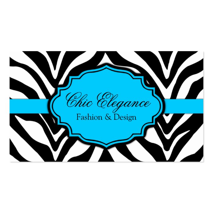 Elegant Zebra Print Business Cards