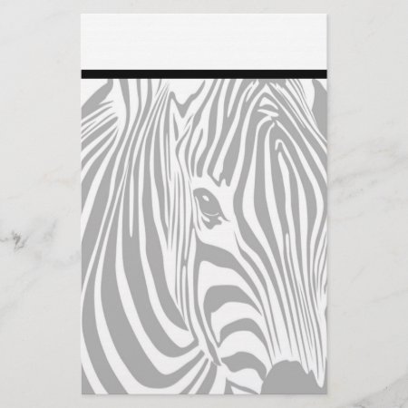 Elegant Zebra Stationery With Letterhead