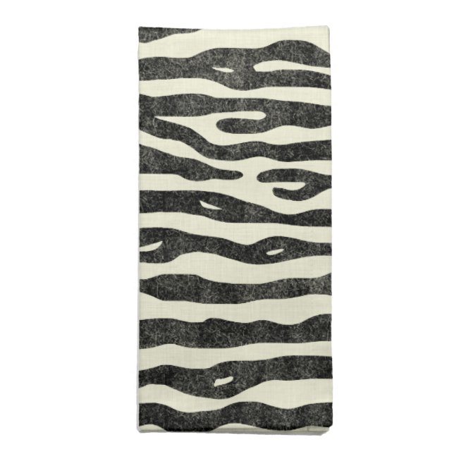 Elegant Zebra Stripes Animal Print Stylish Safari Napkin (Folded)