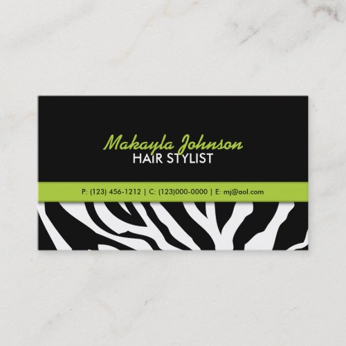 Elegant Zebra stripes Modern &amp; Stylish Business Cards