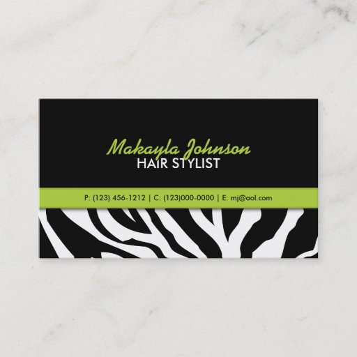 Customizable Elegant Zebra stripes Modern &amp; Stylish Business Cards