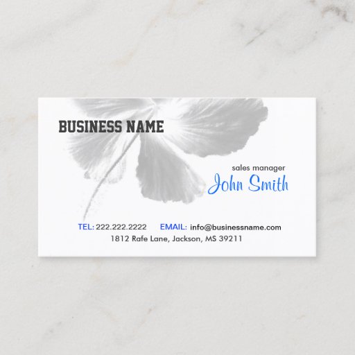 Customizable Zen Flower Business Card