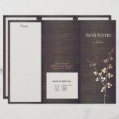 Elegant Zen Gold Branch Wood Spa Trifold Brochure (Front/Back)