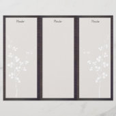 Elegant Zen Gold Branch Wood Spa Trifold Brochure (Back)