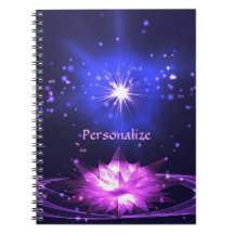 Elegant Zen Purple Crystal Lotus Flower 